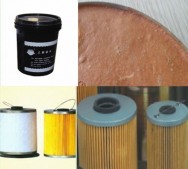 Hot glue for oil, fuel filter